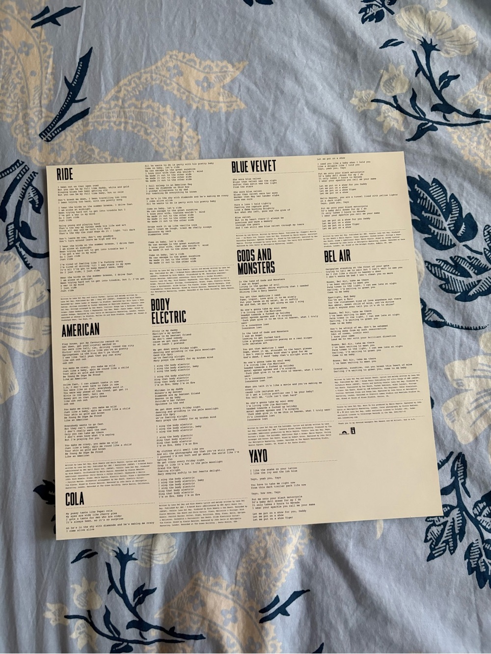 Lana Del Rey "Paradise" Vinyl - Gold Lettering, Cream Cover - Picture 4 of 6